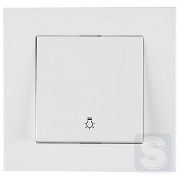 Вимикач одноклавішний КНОПОЧНИЙ Arvia Electric KAREN Білий (20 01 1000 205)